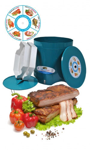 Электрокоптильня двухуровневая. С защитой от капель жира